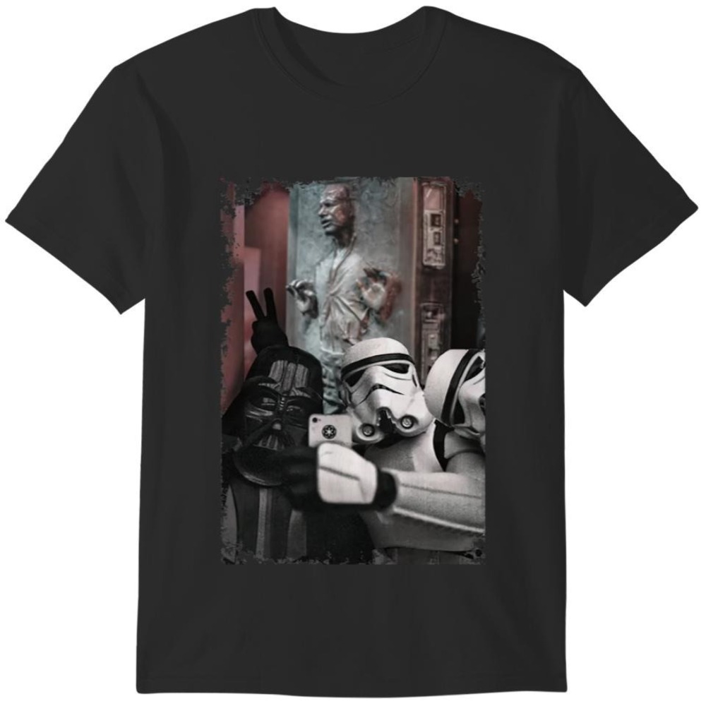 Star Wars T-Shirt Stormtrooper Darth Vader Selfie Carbonite Funny Fan Tee